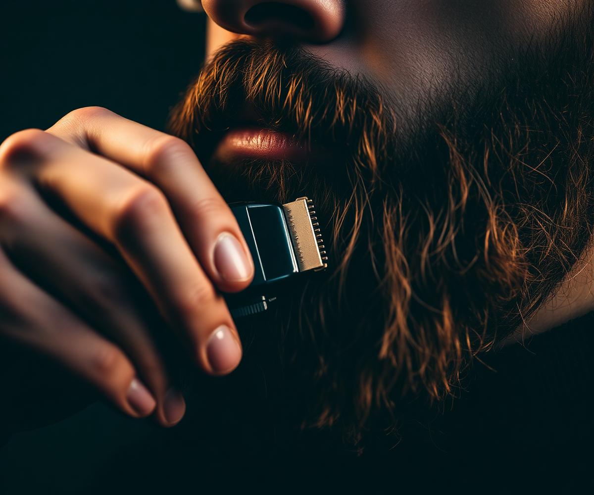 Beard trim detail